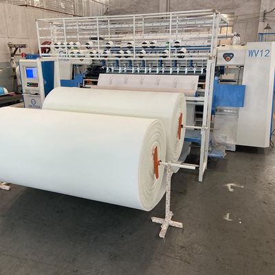 WV12マットレス25.4mmの針の間隔のための高速によってコンピュータ化されるチェーン ステッチの複数の針キルトにする機械